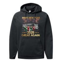 Happy New Year 2025 Make New Year Great Again Trump Dance Performance Fleece Hoodie