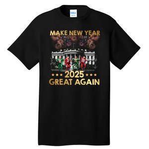 Happy New Year 2025 Make New Year Great Again Trump Dance Tall T-Shirt