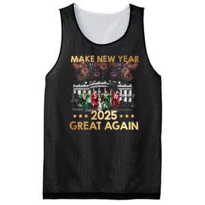 Happy New Year 2025 Make New Year Great Again Trump Dance Mesh Reversible Basketball Jersey Tank