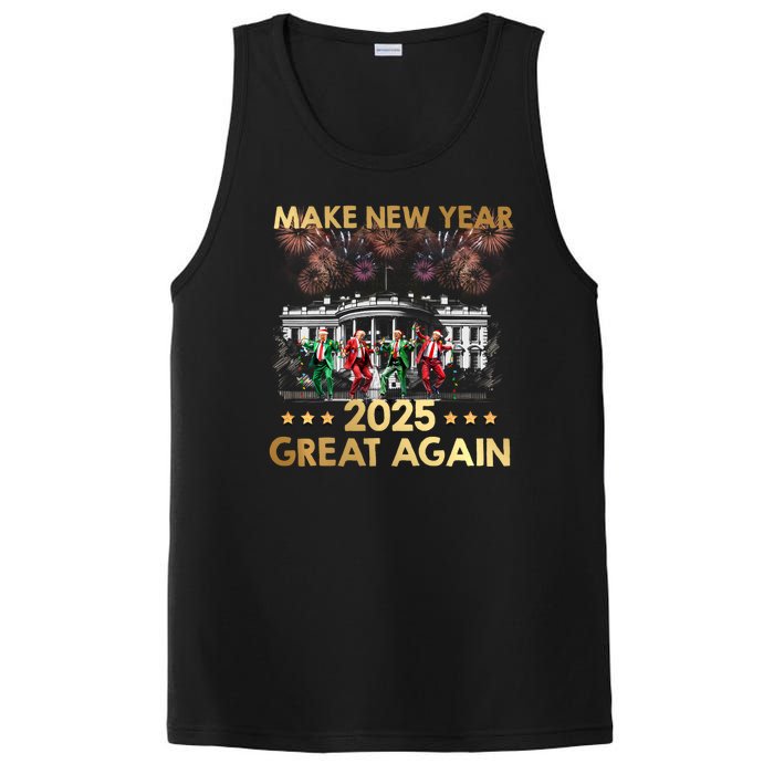 Happy New Year 2025 Make New Year Great Again Trump Dance PosiCharge Competitor Tank