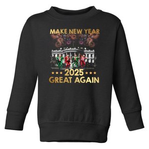 Happy New Year 2025 Make New Year Great Again Trump Dance Toddler Sweatshirt