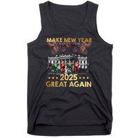 Happy New Year 2025 Make New Year Great Again Trump Dance Tank Top