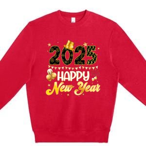 Happy New Year Party 2025 Ballon Family Matching Premium Crewneck Sweatshirt