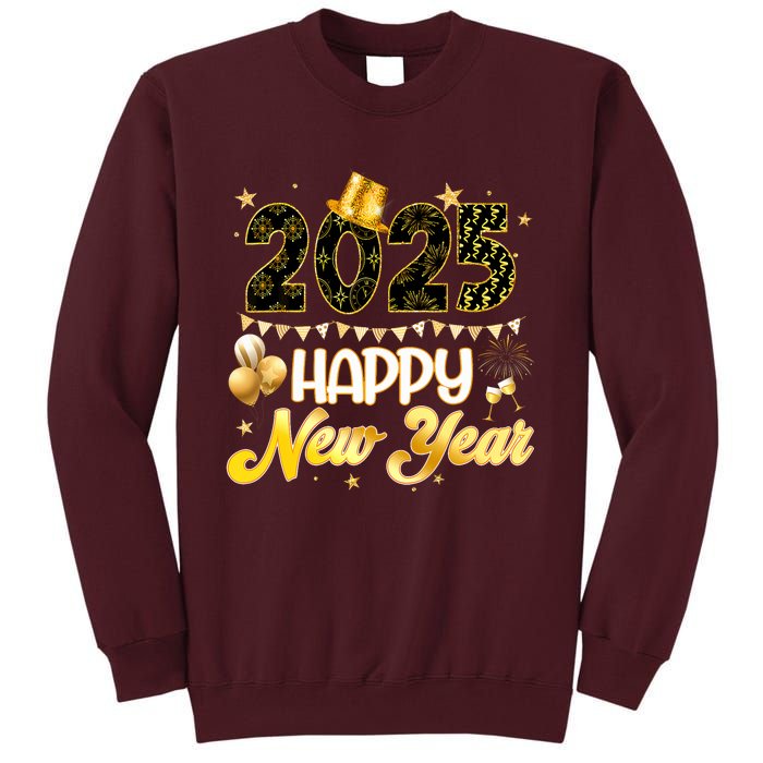 Happy New Year Party 2025 Ballon Family Matching Tall Sweatshirt