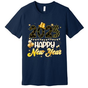 Happy New Year Party 2025 Ballon Family Matching Premium T-Shirt