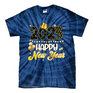 Happy New Year Party 2025 Ballon Family Matching Tie-Dye T-Shirt