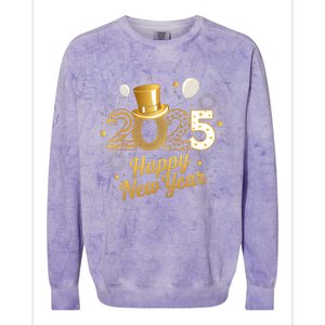 Happy New Year Party 2025 Balloons Family Matching Fireworks Colorblast Crewneck Sweatshirt