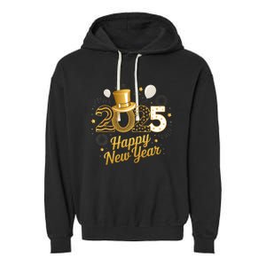 Happy New Year Party 2025 Balloons Family Matching Fireworks Garment-Dyed Fleece Hoodie