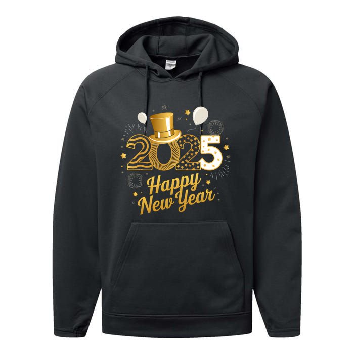 Happy New Year Party 2025 Balloons Family Matching Fireworks Performance Fleece Hoodie