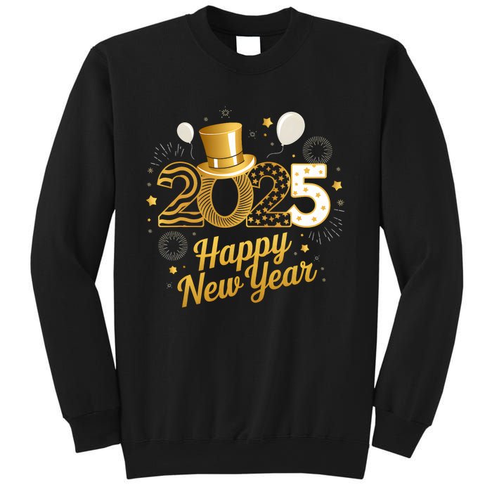 Happy New Year Party 2025 Balloons Family Matching Fireworks Sweatshirt