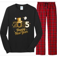 Happy New Year Party 2025 Balloons Family Matching Fireworks Long Sleeve Pajama Set