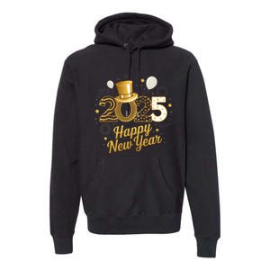 Happy New Year Party 2025 Balloons Family Matching Fireworks Premium Hoodie