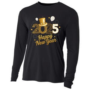 Happy New Year Party 2025 Balloons Family Matching Fireworks Cooling Performance Long Sleeve Crew