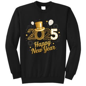 Happy New Year Party 2025 Balloons Family Matching Fireworks Tall Sweatshirt