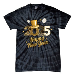 Happy New Year Party 2025 Balloons Family Matching Fireworks Tie-Dye T-Shirt