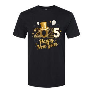 Happy New Year Party 2025 Balloons Family Matching Fireworks Softstyle CVC T-Shirt