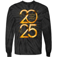 Happy New Year Party Supplies 2025 Family Matching Fireworks Tie-Dye Long Sleeve Shirt