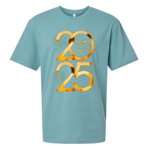 Happy New Year Party Supplies 2025 Family Matching Fireworks Sueded Cloud Jersey T-Shirt