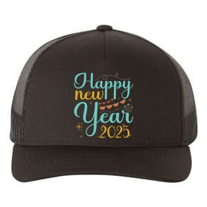 Happy New Year 2025 Celebration Graphic Yupoong Adult 5-Panel Trucker Hat