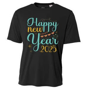 Happy New Year 2025 Celebration Graphic Cooling Performance Crew T-Shirt