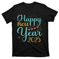 Happy New Year 2025 Celebration Graphic T-Shirt