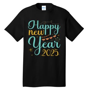 Happy New Year 2025 Celebration Graphic Tall T-Shirt