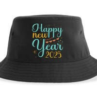 Happy New Year 2025 Celebration Graphic Sustainable Bucket Hat