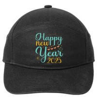 Happy New Year 2025 Celebration Graphic 7-Panel Snapback Hat