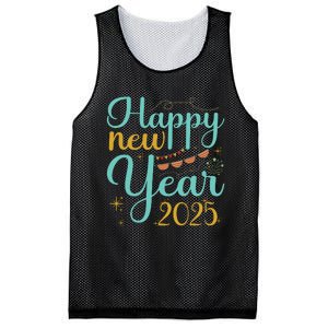 Happy New Year 2025 Celebration Graphic Mesh Reversible Basketball Jersey Tank