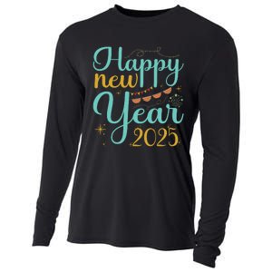 Happy New Year 2025 Celebration Graphic Cooling Performance Long Sleeve Crew