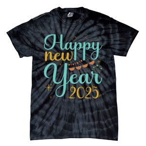 Happy New Year 2025 Celebration Graphic Tie-Dye T-Shirt