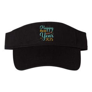 Happy New Year 2025 Celebration Graphic Valucap Bio-Washed Visor