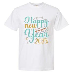 Happy New Year 2025 Celebration Graphic Garment-Dyed Heavyweight T-Shirt