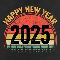 Happy New Year 2025 Gifts Distressed Retro Present 11oz C Handle Ceramic Mug