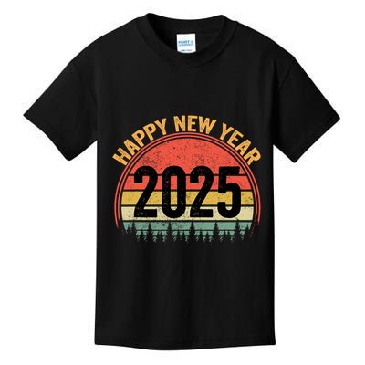 Happy New Year 2025 Gifts Distressed Retro Present Kids T-Shirt