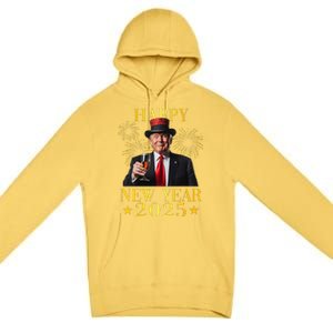 Happy New Year 2025 Funny Trump New Year New America Premium Pullover Hoodie