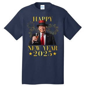 Happy New Year 2025 Funny Trump New Year New America Tall T-Shirt