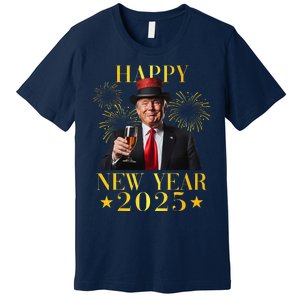 Happy New Year 2025 Funny Trump New Year New America Premium T-Shirt