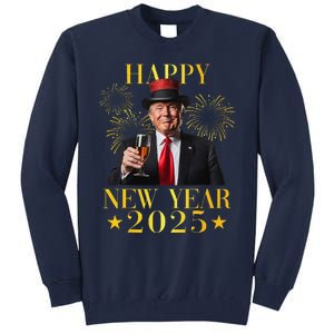 Happy New Year 2025 Funny Trump New Year New America Tall Sweatshirt