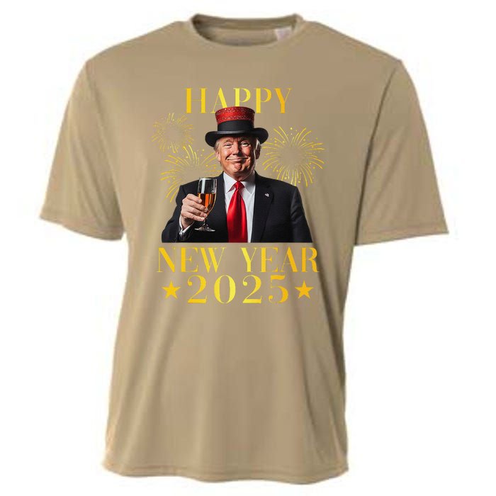 Happy New Year 2025 Funny Trump New Year New America Cooling Performance Crew T-Shirt