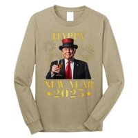 Happy New Year 2025 Funny Trump New Year New America Long Sleeve Shirt