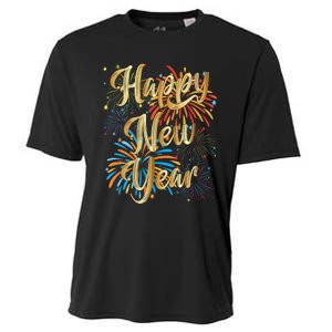 Happy New Year 2025 Nye Party Supplies Funny New Years Eve Vneck Cooling Performance Crew T-Shirt