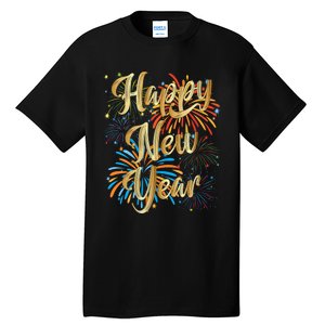 Happy New Year 2025 Nye Party Supplies Funny New Years Eve Vneck Tall T-Shirt