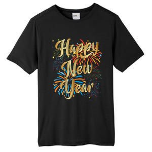 Happy New Year 2025 Nye Party Supplies Funny New Years Eve Vneck Tall Fusion ChromaSoft Performance T-Shirt