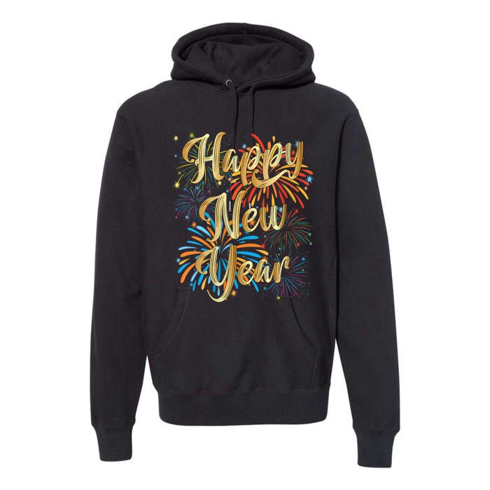 Happy New Year 2025 Nye Party Supplies Funny New Years Eve Vneck Premium Hoodie