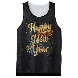 Happy New Year 2025 Nye Party Supplies Funny New Years Eve Vneck Mesh Reversible Basketball Jersey Tank