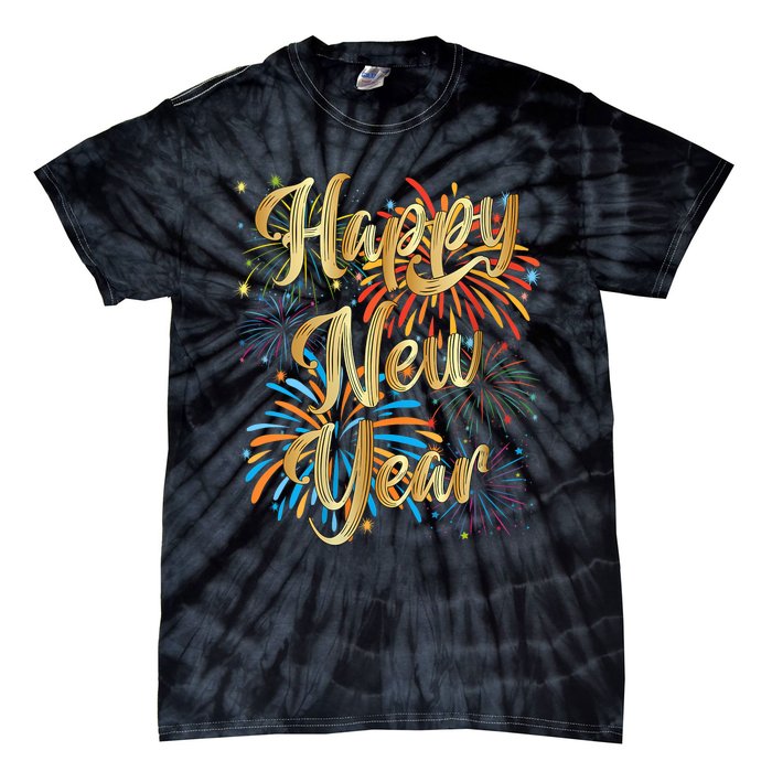 Happy New Year 2025 Nye Party Supplies Funny New Years Eve Vneck Tie-Dye T-Shirt