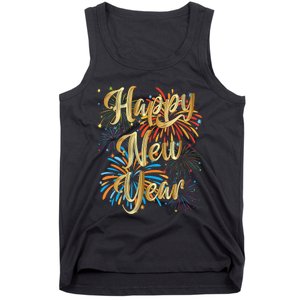 Happy New Year 2025 Nye Party Supplies Funny New Years Eve Vneck Tank Top