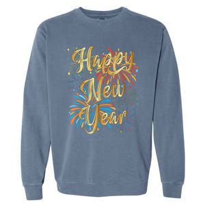 Happy New Year 2025 Nye Party Supplies Funny New Years Eve Vneck Garment-Dyed Sweatshirt