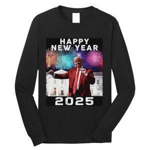 Happy New Year 2025 Boy Girl Funny Trump Long Sleeve Shirt